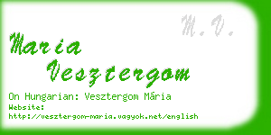 maria vesztergom business card