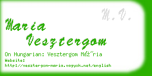 maria vesztergom business card